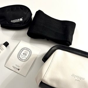 Diptyque x Qatar Airways - Business Class Amenity Kit & Cosmetics Pouch
